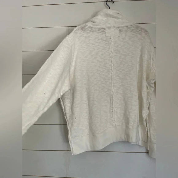 Free People Women's White Timmy Boxy Turtleneck Sweater - Picture 10 of 14